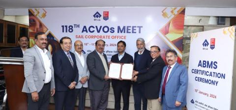 सेल ने अपने सभी संयंत्रों और इकाइयों के लिए एबीएमएस प्रमाणन हासिल कर लिया है